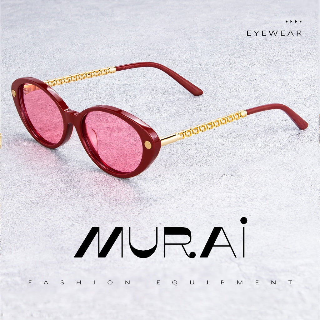 MURAI Merek Jepang Kacamata Hitam Polarized Anti Silau Fashion Wanita Unisex Wanita Terbaru Kacamata Unisex Wanita anti radiasi high quality material MR7603 - 2 Corak