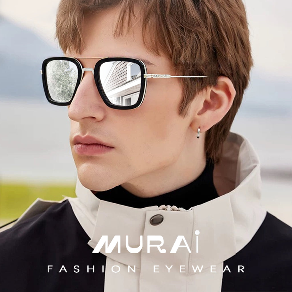 MURAI Merek Jepang Kacamata Hitam Polarized Anti Silau Fashion Pria Wanita UnisexUnisex Pria anti radiasi high quality material Square Fram Sunglasses Kacamata Hitam Pria Terbaru – Fashion Mewah 3501 - 3 Silver