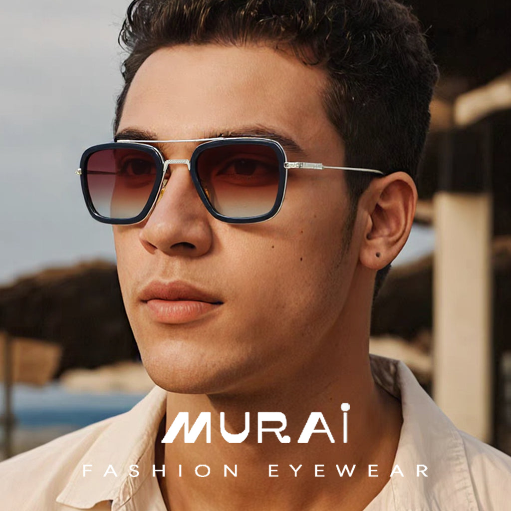 MURAI Merek Jepang Kacamata Hitam Polarized Anti Silau Fashion Pria Wanita UnisexUnisex Pria anti radiasi high quality material Square Fram Sunglasses Kacamata Hitam Pria Terbaru – Fashion Mewah 3501 - 2 Brown