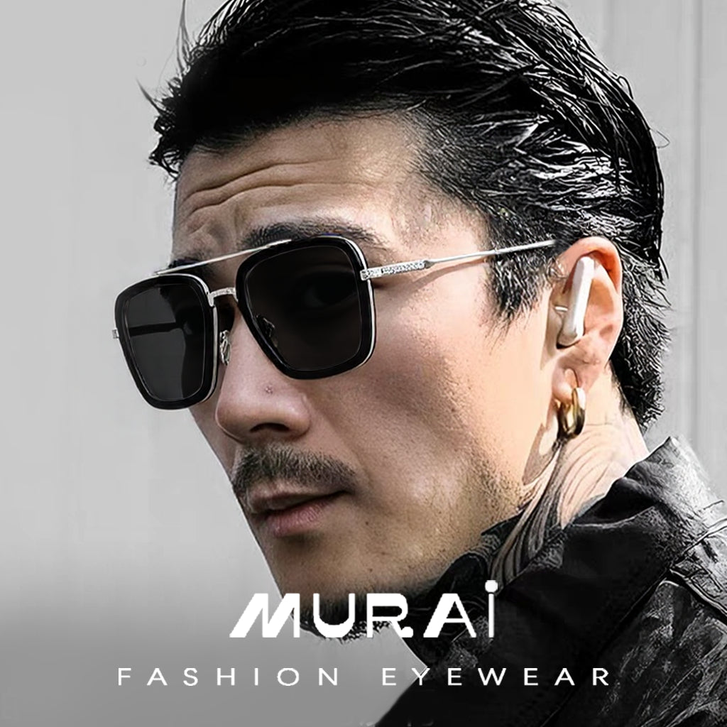 MURAI Merek Jepang Kacamata Hitam Photochromic sunglasses Polarized Anti Silau Fashion Pria Wanita UnisexUnisex Pria anti radiasi high quality material Square Fram Sunglasses Kacamata Hitam Pria Terbaru – Fashion Mewah 3501 - 4 gray(photochromic)