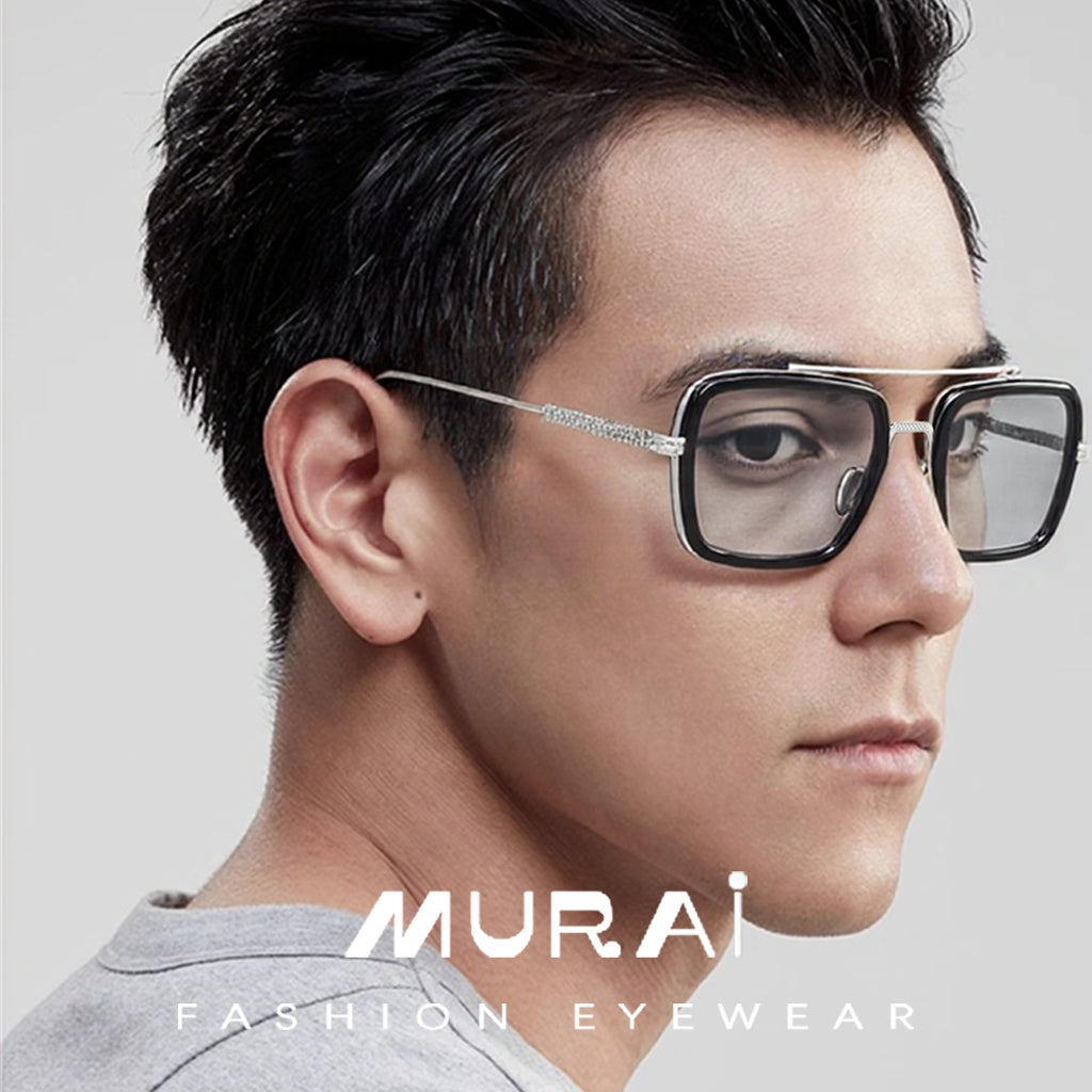 MURAI Merek Jepang Kacamata Hitam Photochromic sunglasses Polarized Anti Silau Fashion Pria Wanita UnisexUnisex Pria anti radiasi high quality material Square Fram Sunglasses Kacamata Hitam Pria Terbaru – Fashion Mewah 3501 - 4 gray(photochromic)