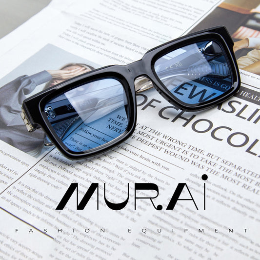 MURAI Merek Jepang Kacamata Hitam Rectangular Polarized SQUARE FRAME Sunglasses Unisex Retro Pilot Shades Driving Protection 3490 - 3