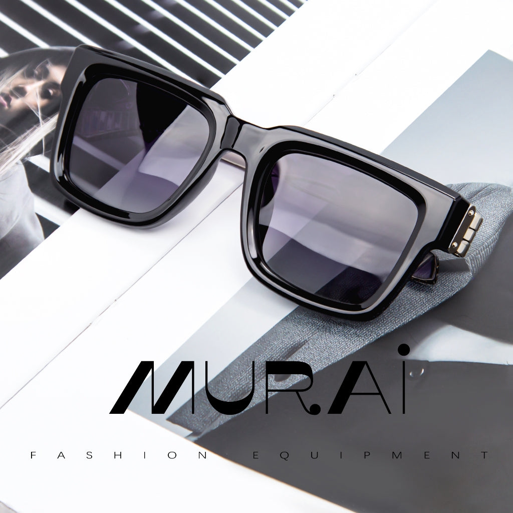 MURAI Merek Jepang Kacamata Hitam Rectangular Polarized SQUARE FRAME Sunglasses Unisex Retro Pilot Shades Driving Protection 3490 - 2