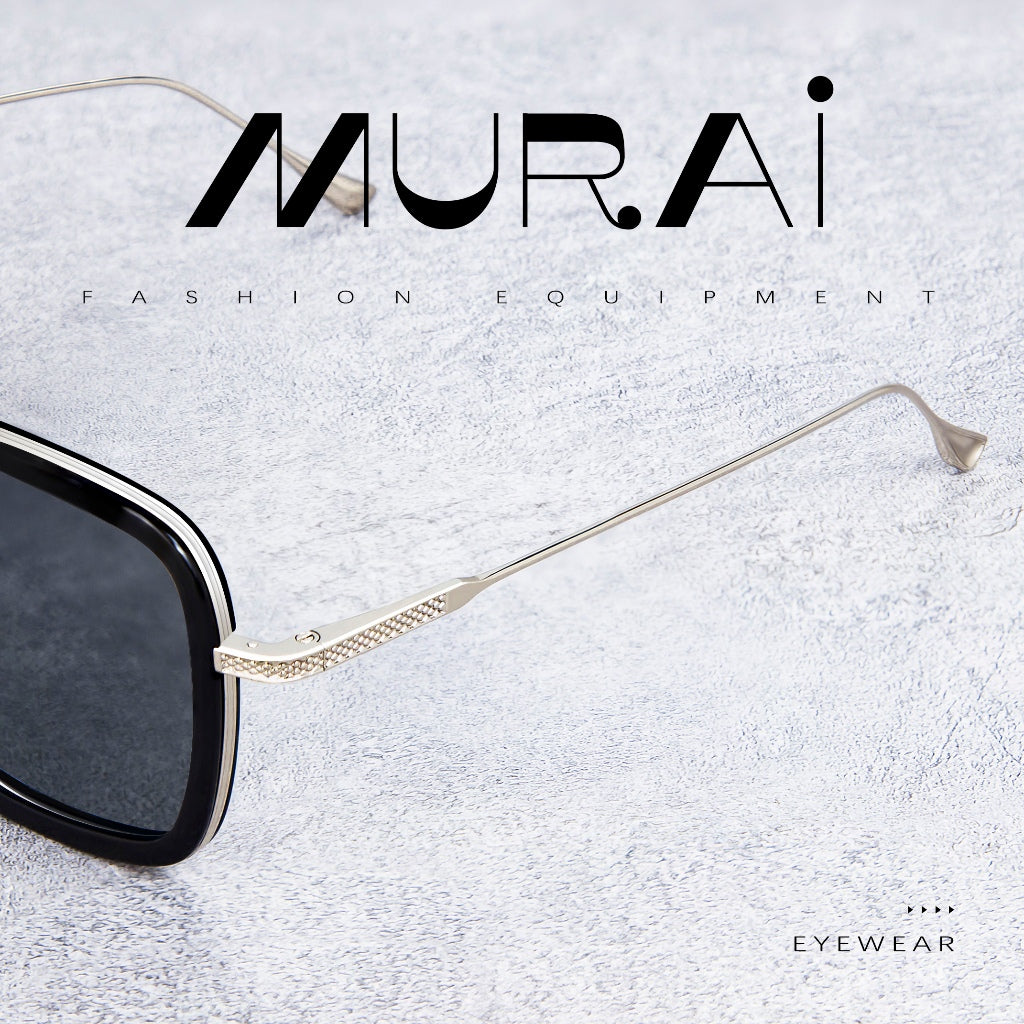 MURAI Merek Jepang Kacamata Hitam Polarized Anti Silau Fashion Pria Wanita UnisexUnisex Pria anti radiasi high quality material Square Fram Sunglasses Kacamata Hitam Pria Terbaru – Fashion Mewah 3501 - 1 Black
