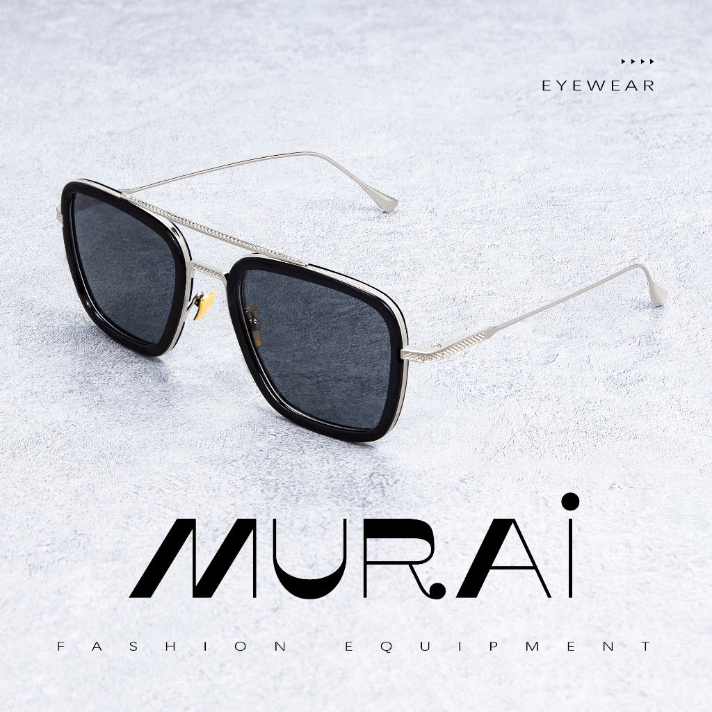 MURAI Merek Jepang Kacamata Hitam Photochromic sunglasses Polarized Anti Silau Fashion Pria Wanita UnisexUnisex Pria anti radiasi high quality material Square Fram Sunglasses Kacamata Hitam Pria Terbaru – Fashion Mewah 3501 - 4 gray(photochromic)