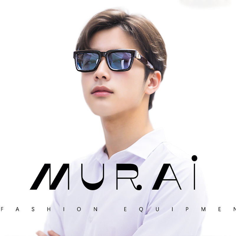 MURAI Merek Jepang Kacamata Hitam Rectangular Polarized SQUARE FRAME Sunglasses Unisex Retro Pilot Shades Driving Protection 3490 - 3