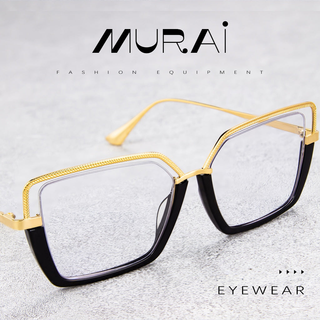 MURAI Merek Jepang Kacamata Hitam Wanita Terbaru Kacamata Wanita Aviation HD Polarized Anti Silau Cahaya Matahari MR7604 - 4 Transparent lenses