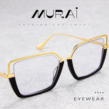 MURAI Merek Jepang Kacamata Hitam Wanita Terbaru Kacamata Wanita Aviation HD Polarized Anti Silau Cahaya Matahari MR7604 - 4 Transparent lenses