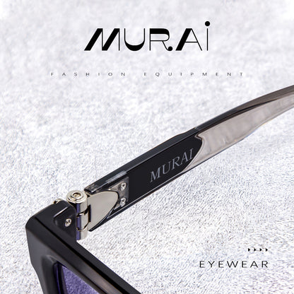 MURAI Merek Jepang Kacamata Hitam Rectangular Polarized SQUARE FRAME Sunglasses Unisex Retro Pilot Shades Driving Protection 3490 - 2