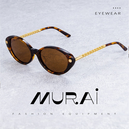 MURAI Merek Jepang Kacamata Hitam Polarized Anti Silau Fashion Wanita Unisex Wanita Terbaru Kacamata Unisex Wanita anti radiasi high quality material MR7603 - 2 Corak