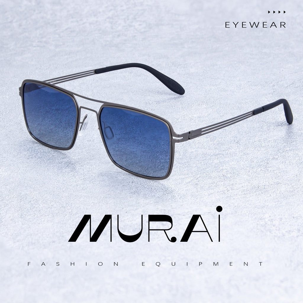 MURAI Merek Jepang Kacamata Hitam Sunglasses Pria Wanita Aviation HD Polarized Anti Silau Cahaya Matahari Ringan Nyaman Seharian kacamata yang pakai di malam lTerbaru – Fashion Mewah 5024 - M02 Yellow（night Visio）