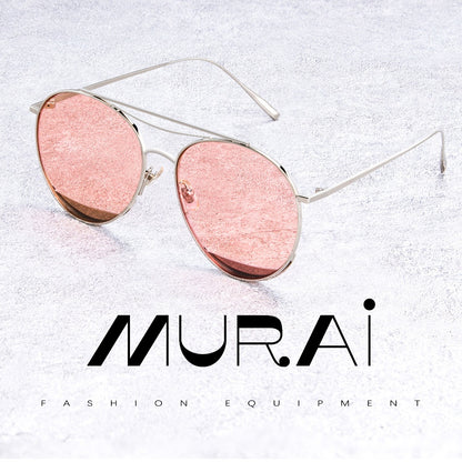 MURAI Merek Jepang Kacamata Hitam Anti Silau Sunglasses Pria Wanita Terbaru – Fashion Mewah Anti Silau Fashion Pria Wanita Unisex kacamata yang pakai di malam RM7606 - 2 Pink