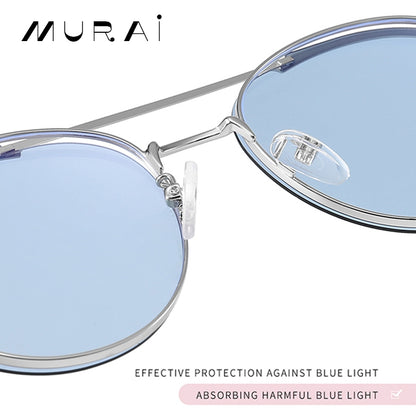 MURAI Merek Jepang Antiradiasi Blueray Free 1 Clip on Polarized Kotak Pria Frame Kacamata Bisa Minus 7007 - 1 Black - Gold colour