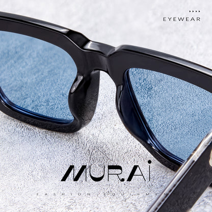 MURAI Merek Jepang Kacamata Hitam Rectangular Polarized SQUARE FRAME Sunglasses Unisex Retro Pilot Shades Driving Protection 3490 - 3