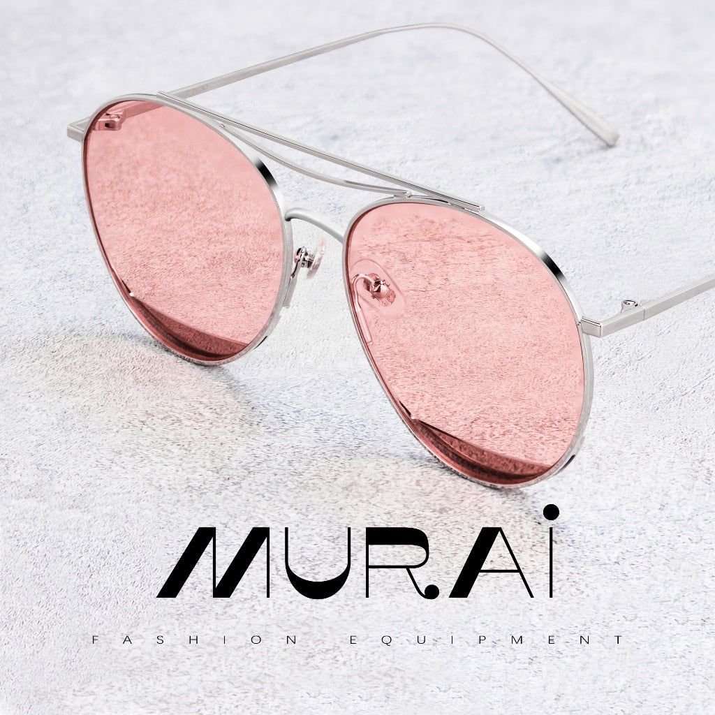 MURAI Merek Jepang Kacamata Hitam Anti Silau Sunglasses Pria Wanita Terbaru – Fashion Mewah Anti Silau Fashion Pria Wanita Unisex kacamata yang pakai di malam RM7606 - 2 Pink