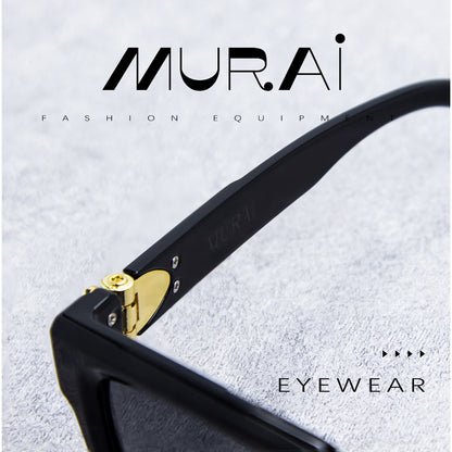 MURAI Merek Jepang Kacamata Hitam Rectangular Polarized SQUARE FRAME Sunglasses Unisex Retro Pilot Shades Driving Protection 3490 - 1