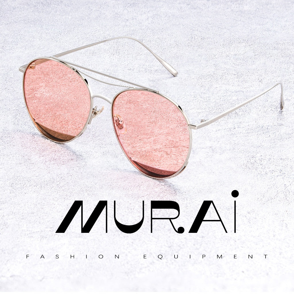 MURAI Merek Jepang Kacamata Hitam Anti Silau Sunglasses Pria Wanita Terbaru – Fashion Mewah Anti Silau Fashion Pria Wanita Unisex kacamata yang pakai di malam RM7606 - 2 Pink