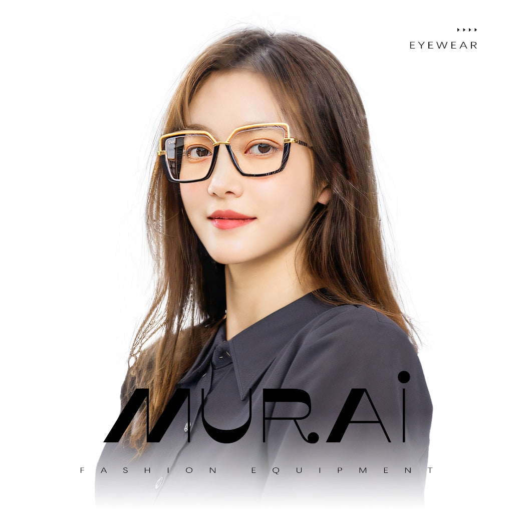 MURAI Merek Jepang Kacamata Hitam Wanita Terbaru Kacamata Wanita Aviation HD Polarized Anti Silau Cahaya Matahari MR7604 - 4 Transparent lenses