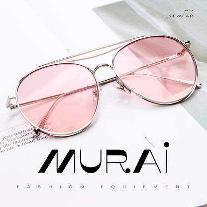 MURAI Merek Jepang Kacamata Hitam Anti Silau Sunglasses Pria Wanita Terbaru – Fashion Mewah Anti Silau Fashion Pria Wanita Unisex kacamata yang pakai di malam RM7606 - 2 Pink