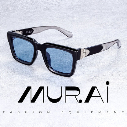 MURAI Merek Jepang Kacamata Hitam Rectangular Polarized SQUARE FRAME Sunglasses Unisex Retro Pilot Shades Driving Protection 3490 - 1