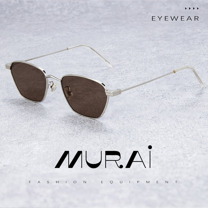 MURAI Japanese Brand Sunglasses Polarized Anti-Glare Fashion Women Unisex Unisex Women Anti-radiation High Quality Material Women Latest Glasses MR7608 - 1 Silver - Red Lenses