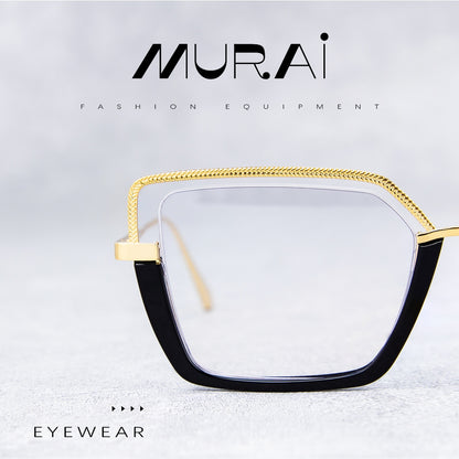 MURAI Merek Jepang Kacamata Hitam Wanita Terbaru Kacamata Wanita Aviation HD Polarized Anti Silau Cahaya Matahari MR7604 - 4 Transparent lenses