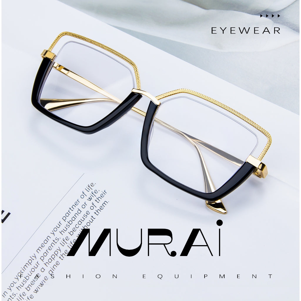 MURAI Merek Jepang Kacamata Hitam Wanita Terbaru Kacamata Wanita Aviation HD Polarized Anti Silau Cahaya Matahari MR7604 - 4 Transparent lenses